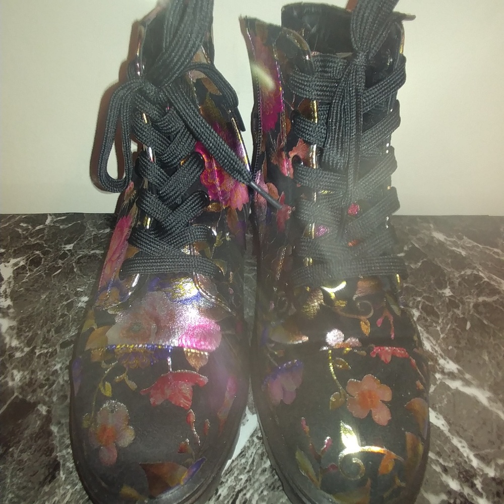 COPY - Floral Combat Boots